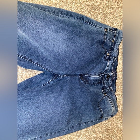 Talbots Women’s 10 Petite Simply Flattering 5 Pocket Deep Blue Denim Jeans - Picture 2 of 5